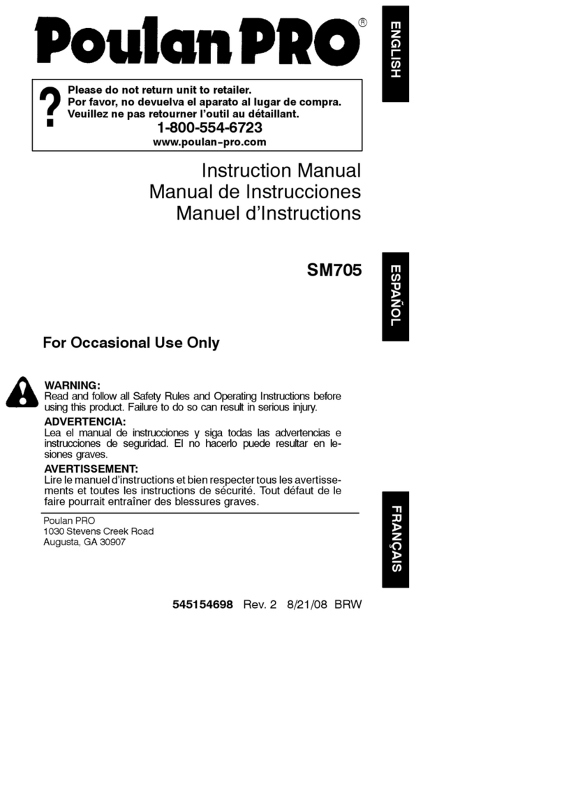 Poulan Pro 545154698 User manual