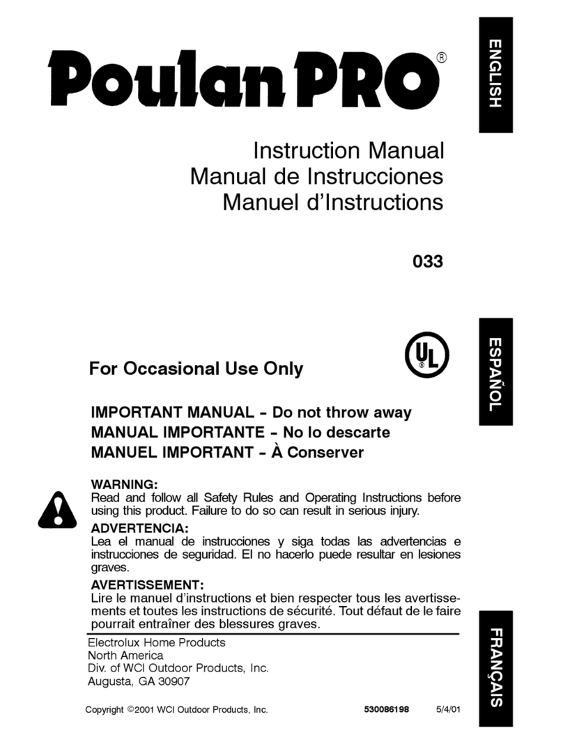 Poulan Pro 33 User manual