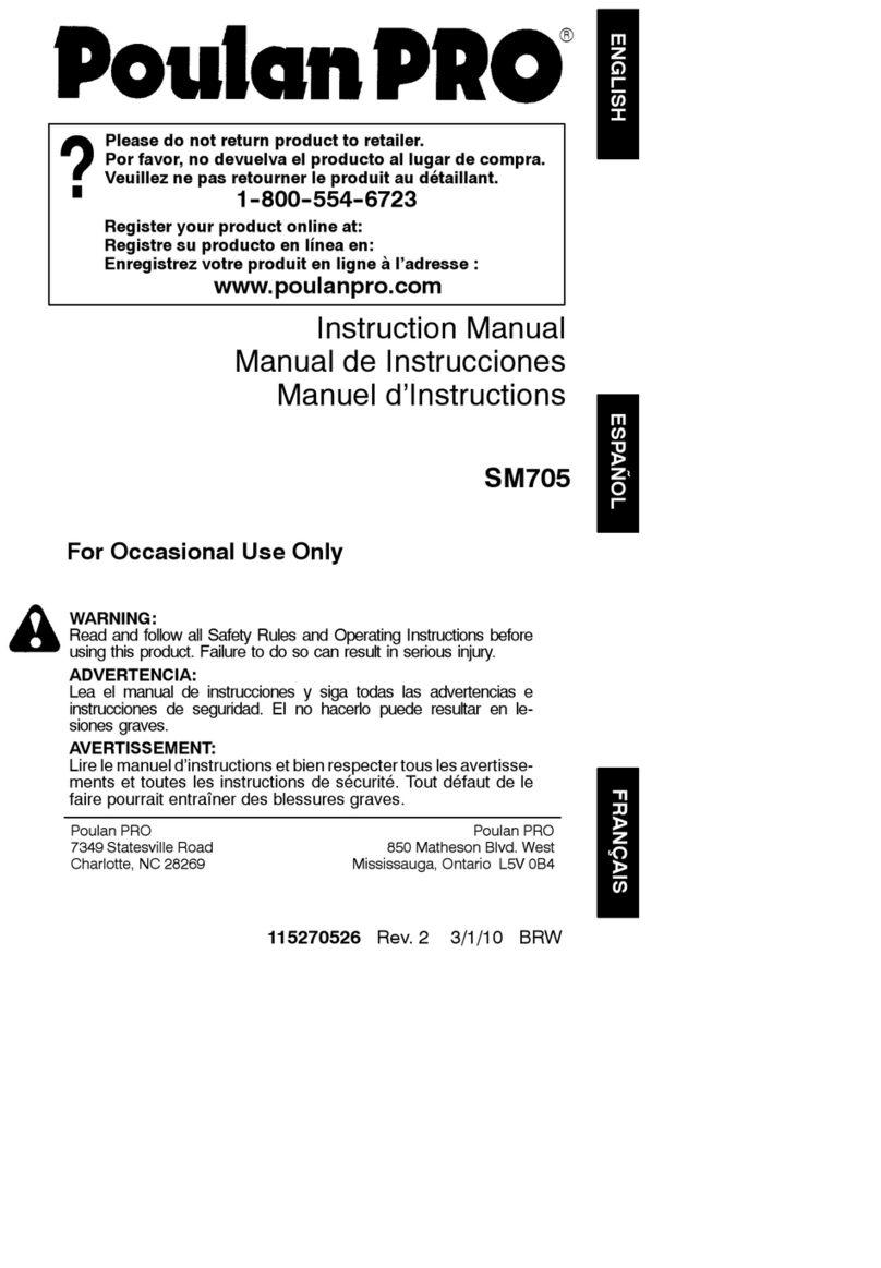 Poulan Pro 115270526 User manual