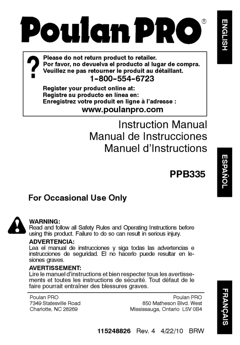 Poulan Pro 115248826 User manual