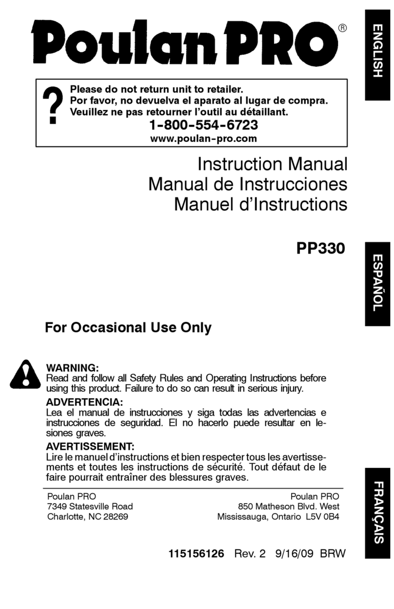 Poulan Pro 115156126 User manual