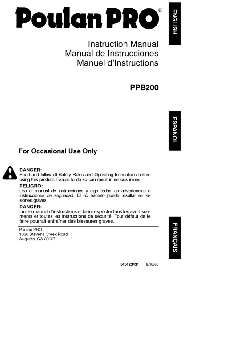 Poulan Pro PPB200 User manual