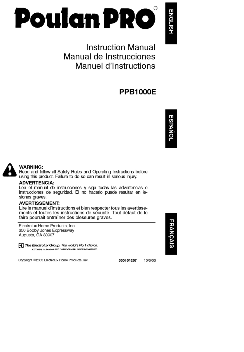 Poulan Pro PPB1000E User manual
