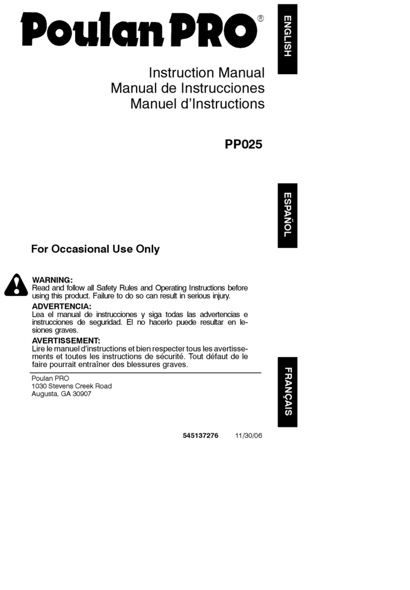 Poulan Pro PP025 instruction manual