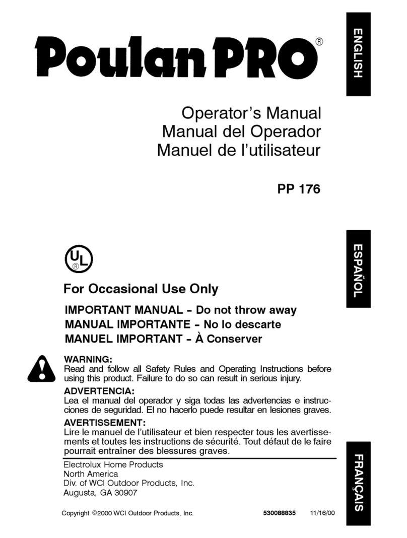 Poulan Pro PP 176 User manual