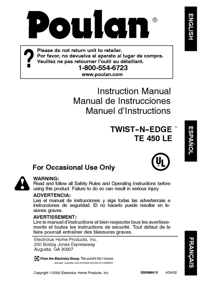 Poulan Pro TWIST-N-EDGE TE 450 LE User manual