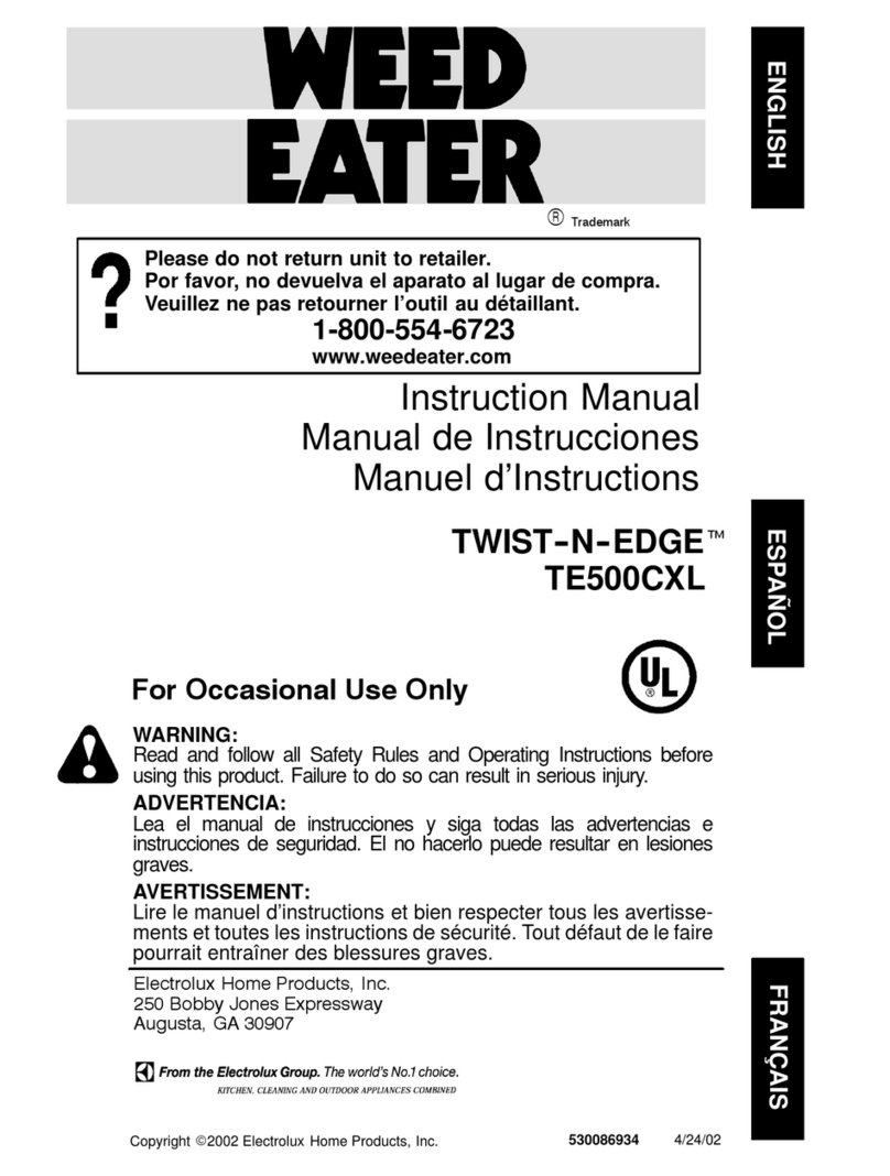 Weed Eater TWIST-N-EDGE TE500CXL instruction manual