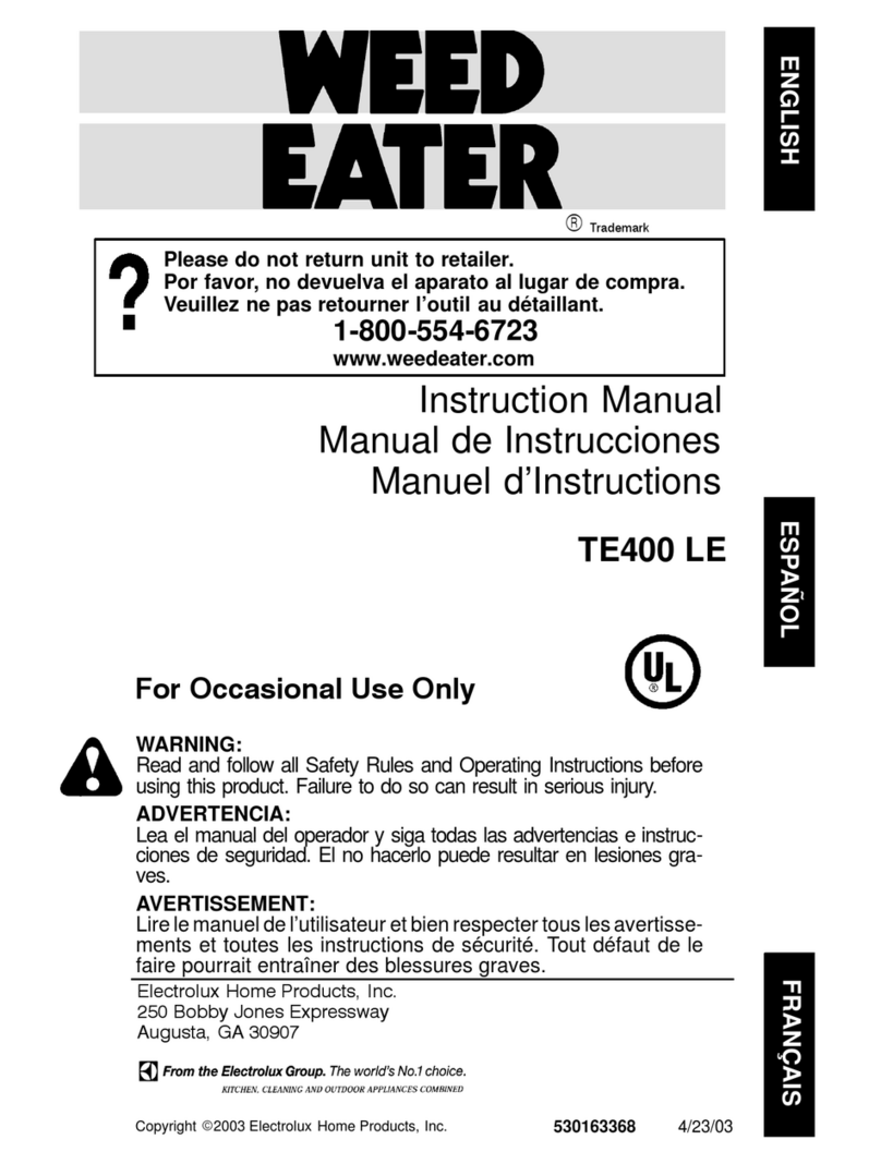 Weed Eater TE 400 LE User manual