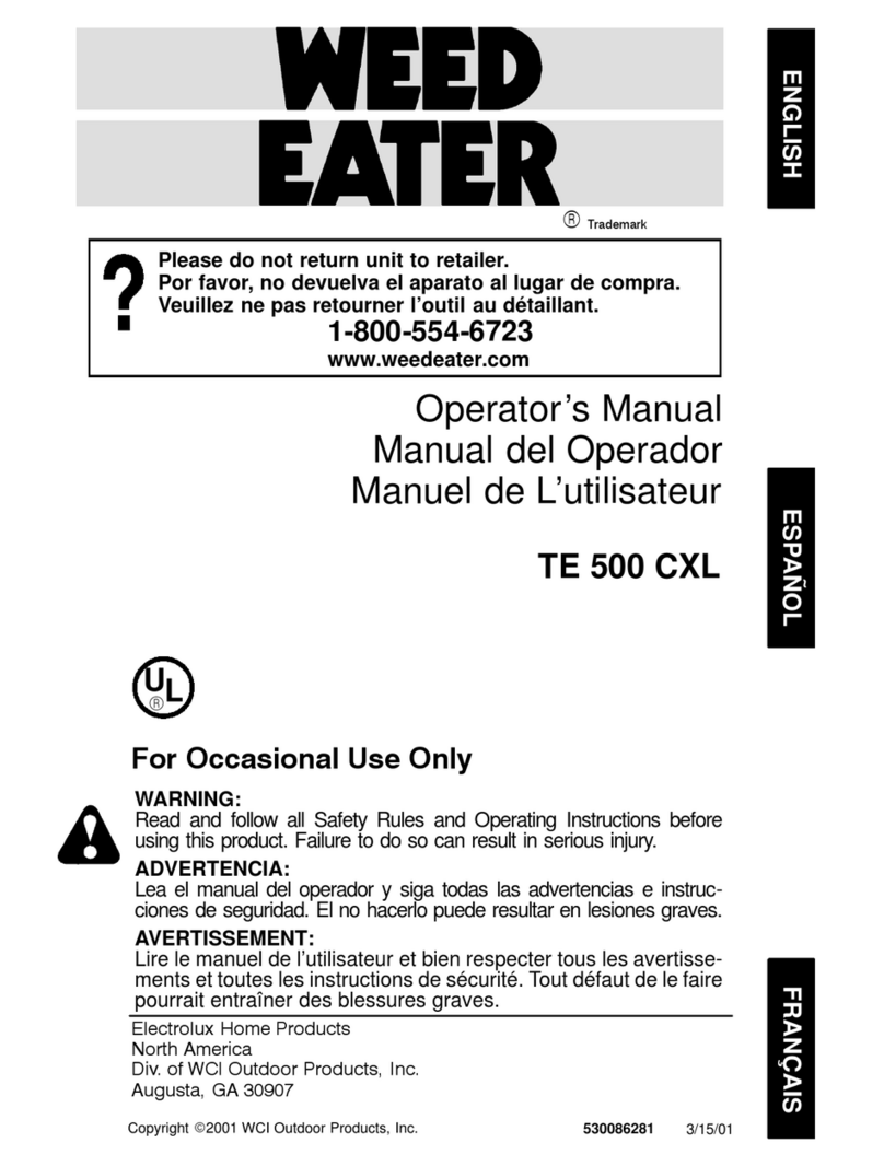 Weed Eater TE 500 CXL Operator's manual