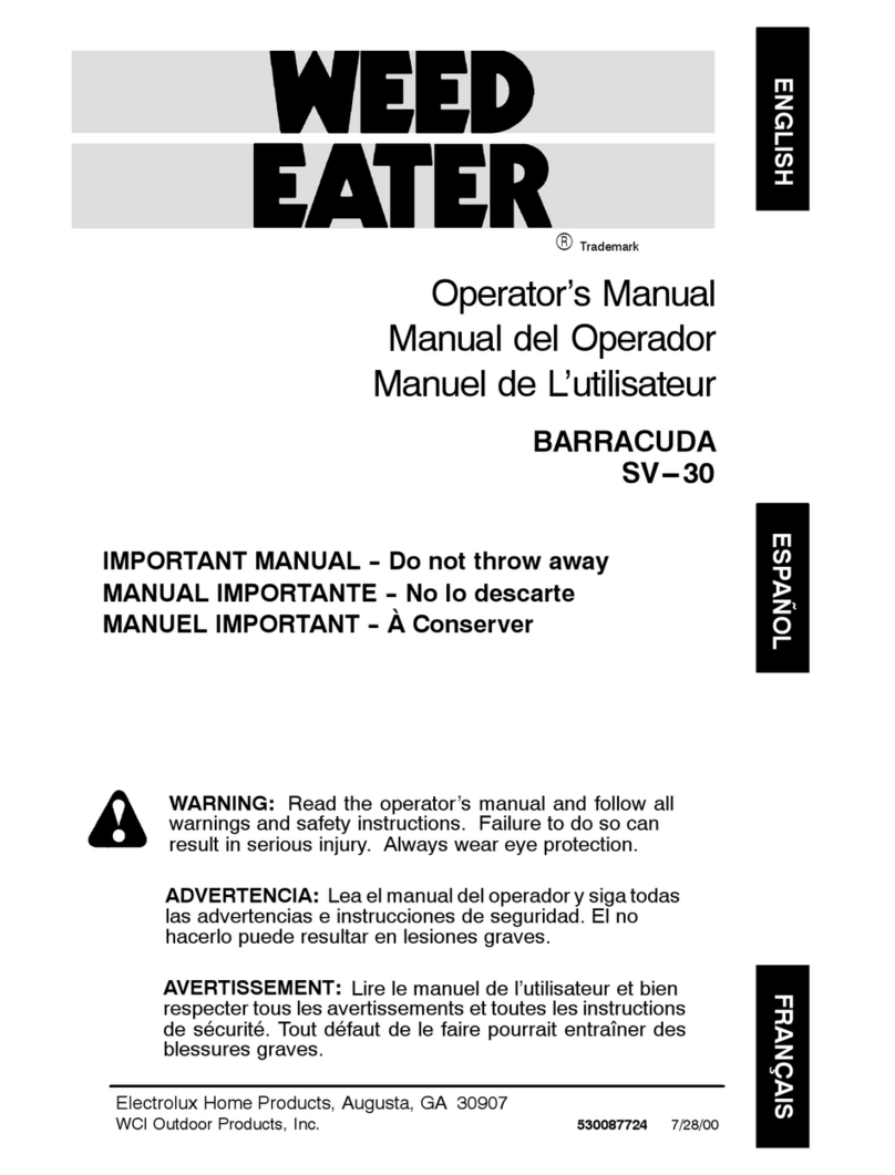 Weed Eater SV 30 Operator's manual