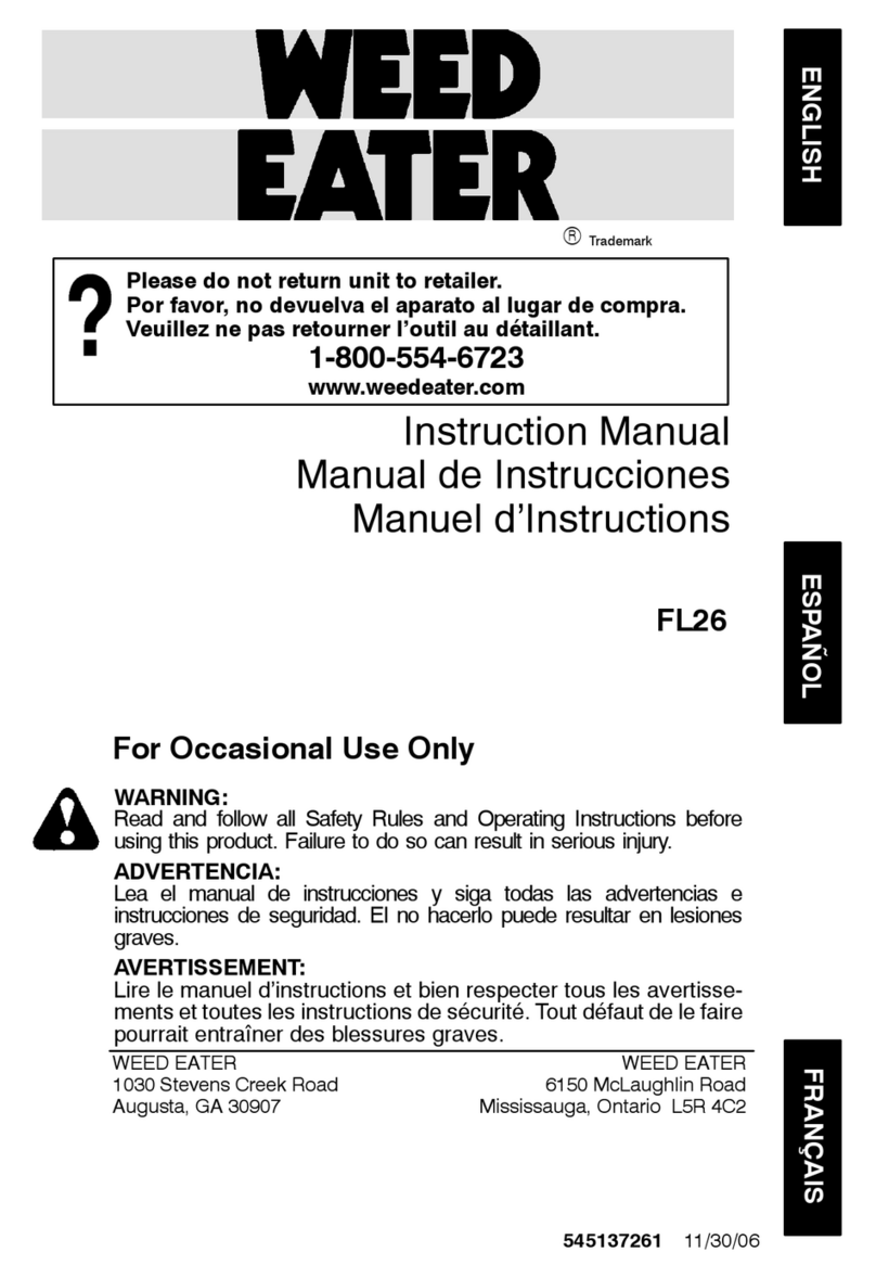 Weed Eater FL26 User manual
