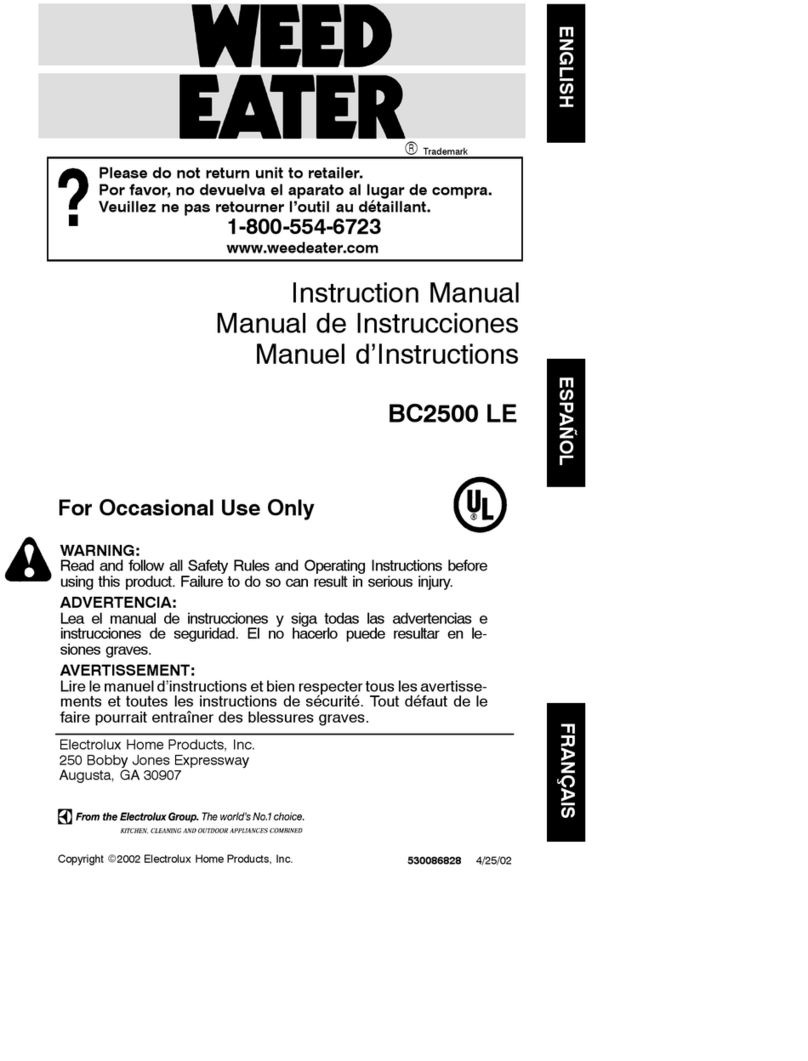 Weed Eater BC2500 LE instruction manual