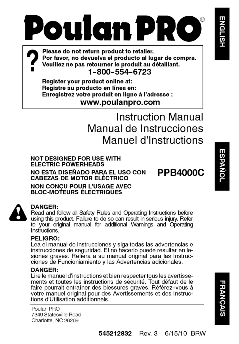 Poulan Pro 545212832 User manual