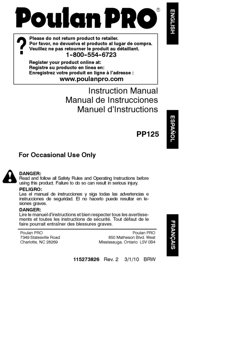 Poulan Pro 952711879 instruction manual