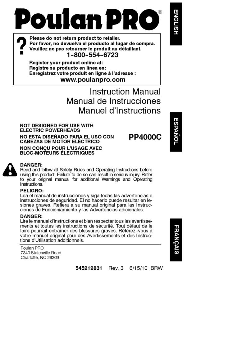 Poulan Pro 545212831 instruction manual