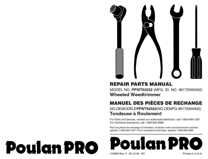 Poulan Pro PPWT62522 Repair parts manual