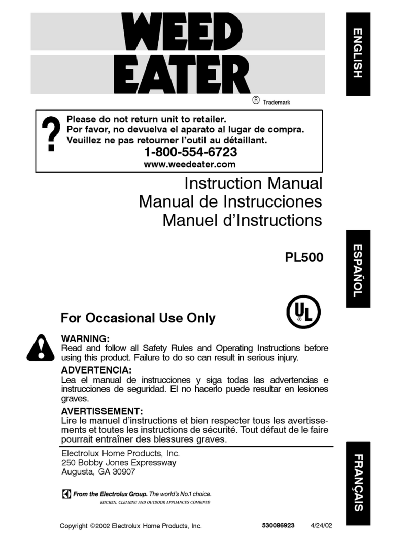 Weed Eater WEED EATER PL500 instruction manual
