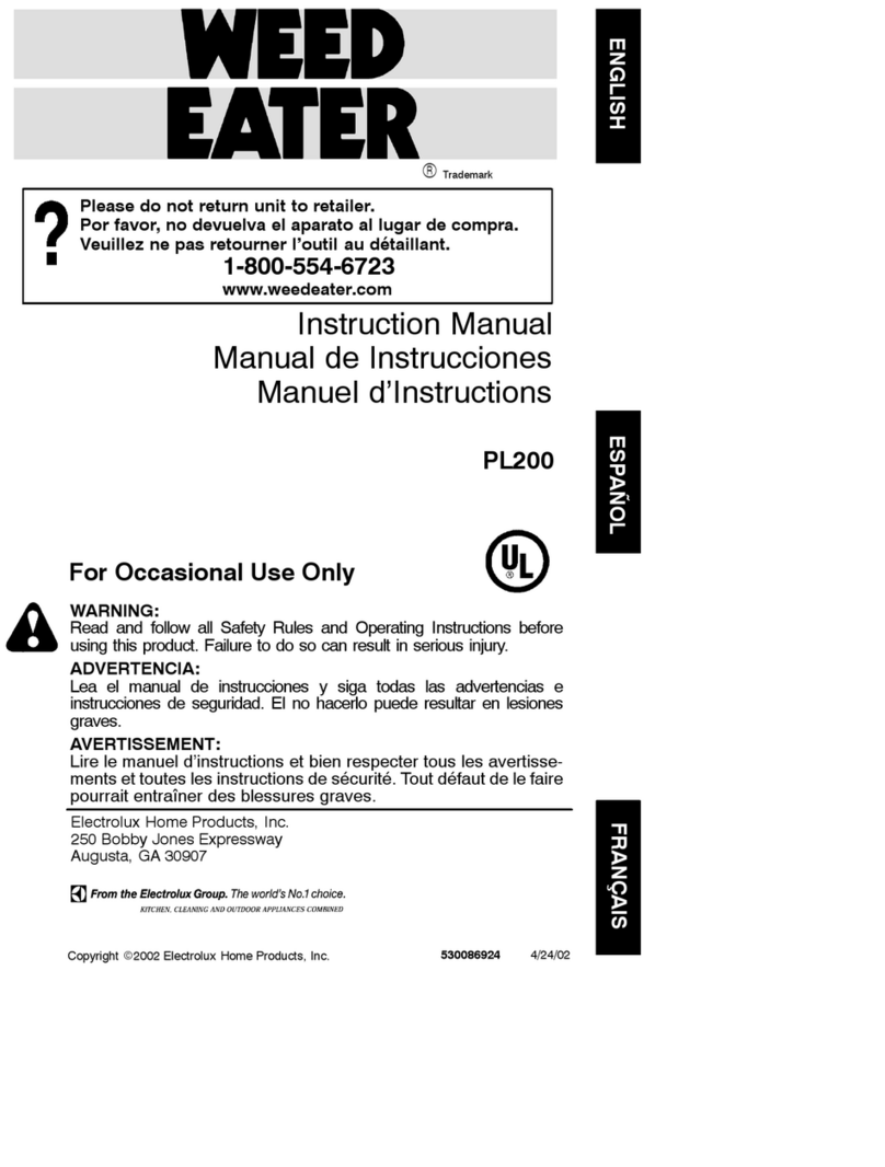 Weed Eater PL 200 instruction manual