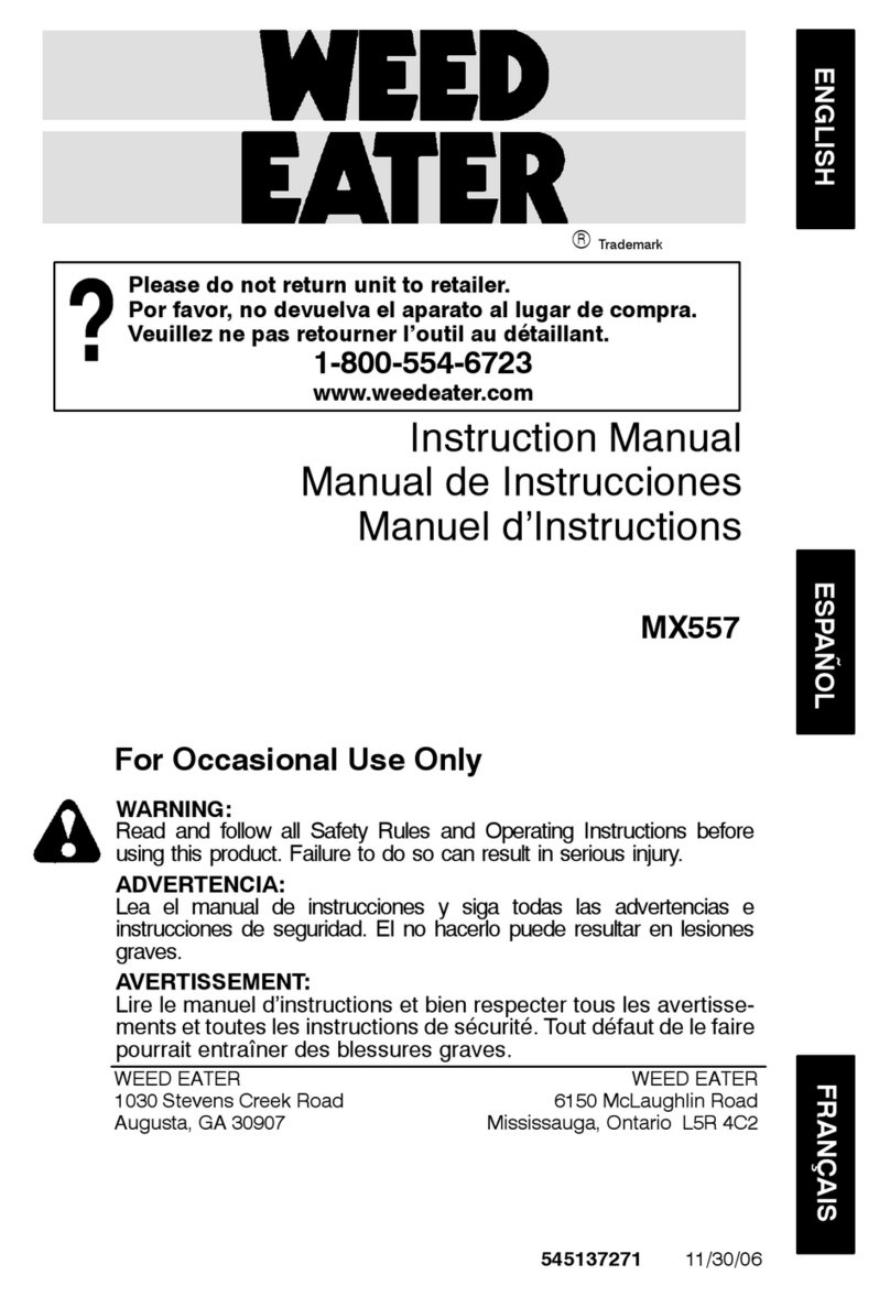 Weed Eater MX557 User manual