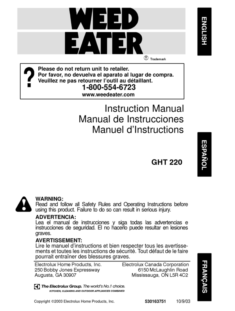 Weed Eater GHT 220 LE User manual