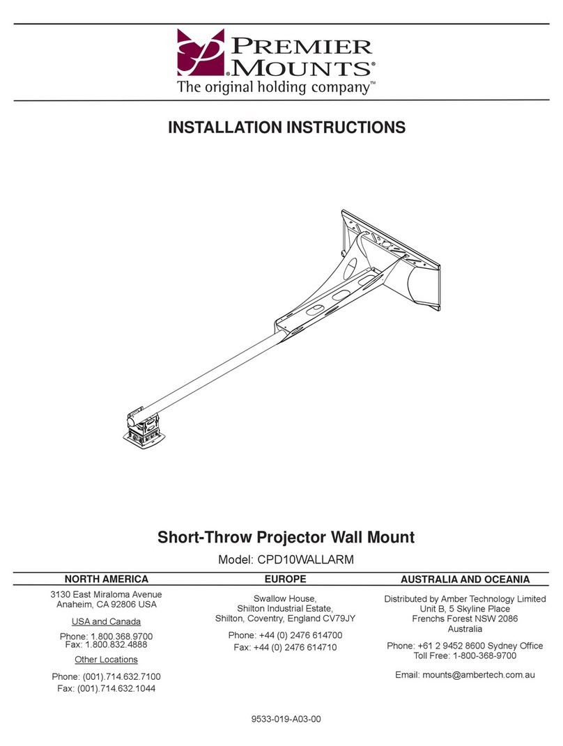 Premier Mounts CPD10WALLARM User manual
