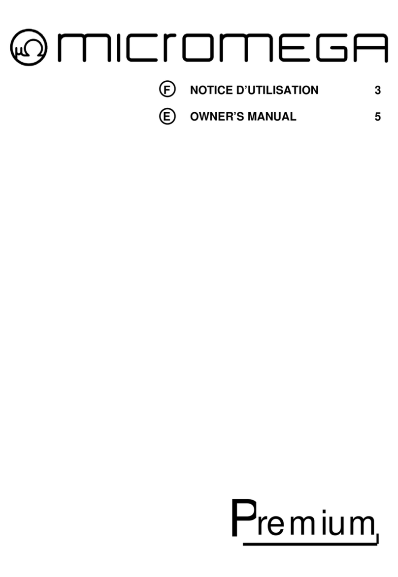 Premium Micromega Amplifier owner's manual