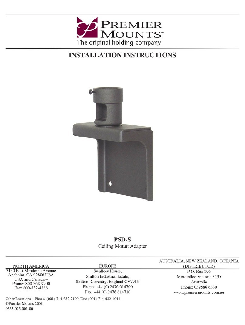 Premier Mounts PSD-S User manual