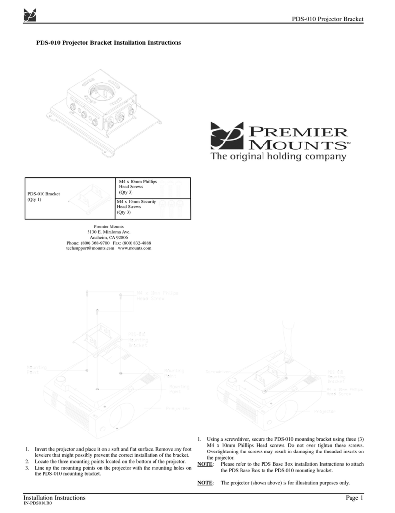 Premier Mounts PDS-010 User manual