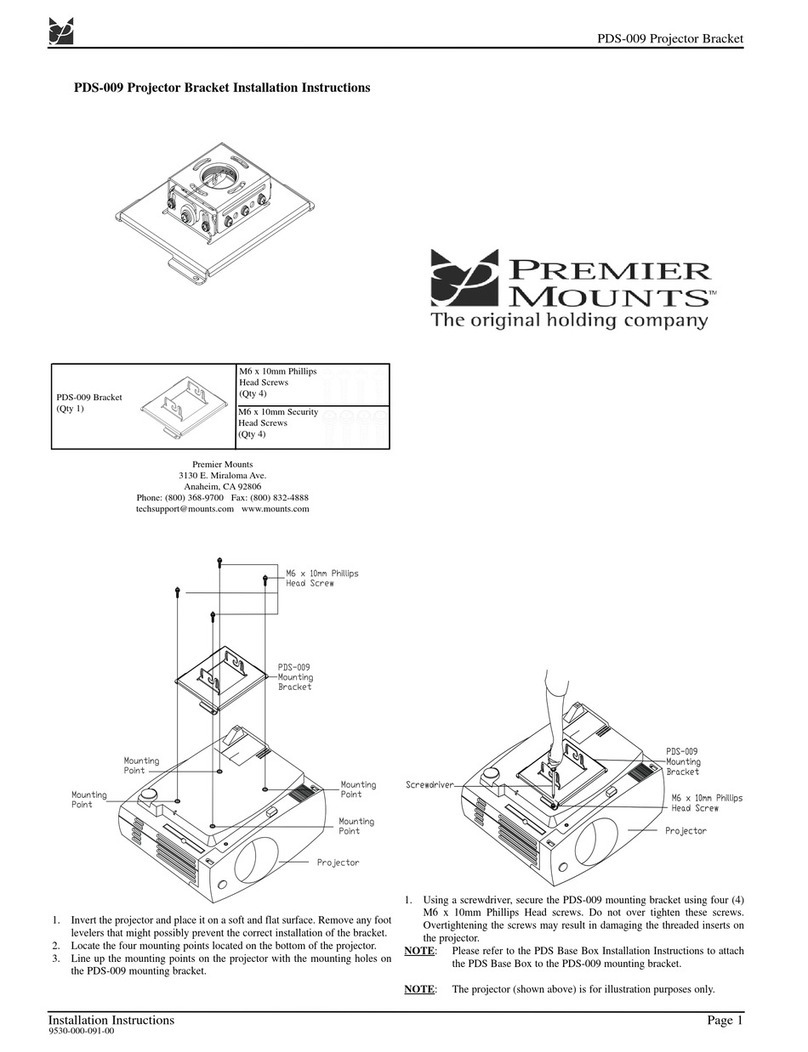 Premier Mounts PDS-009 User manual