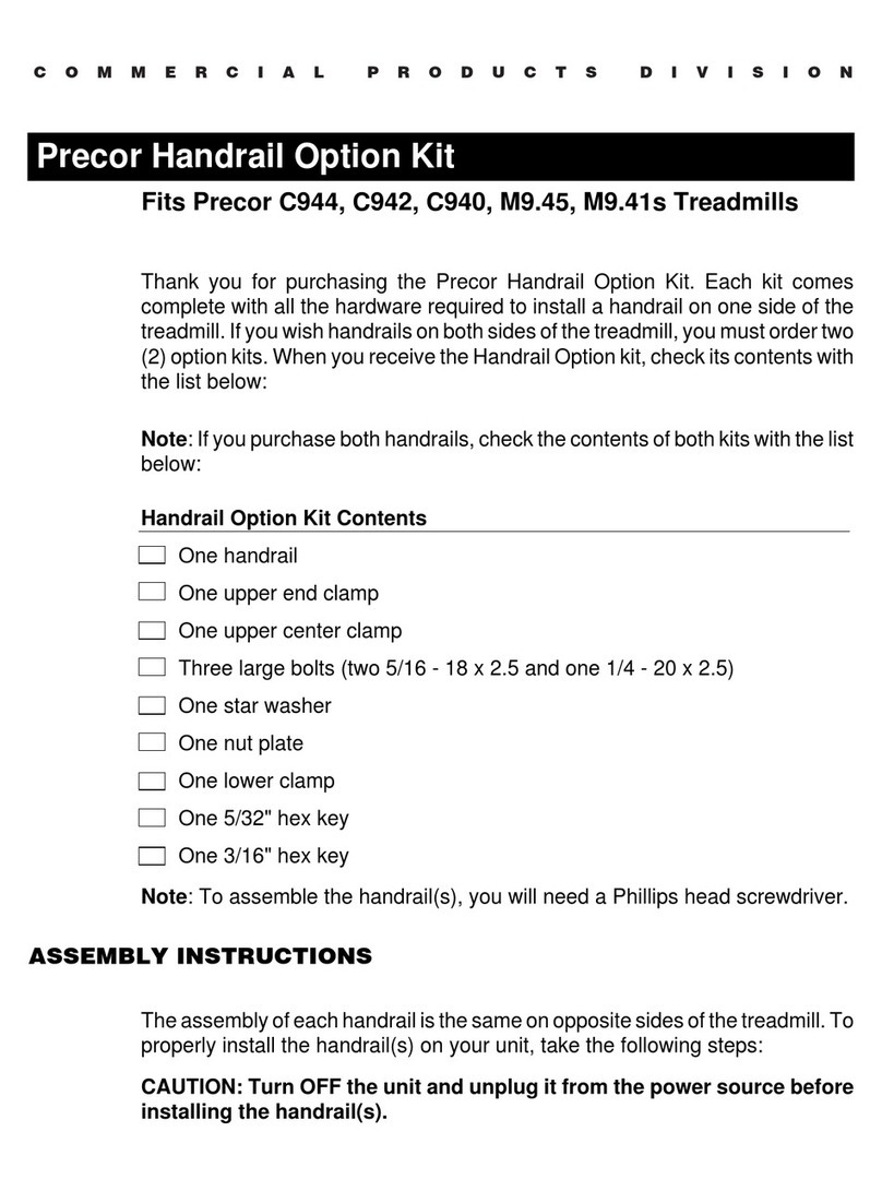 Precor C942 Assembly instructions
