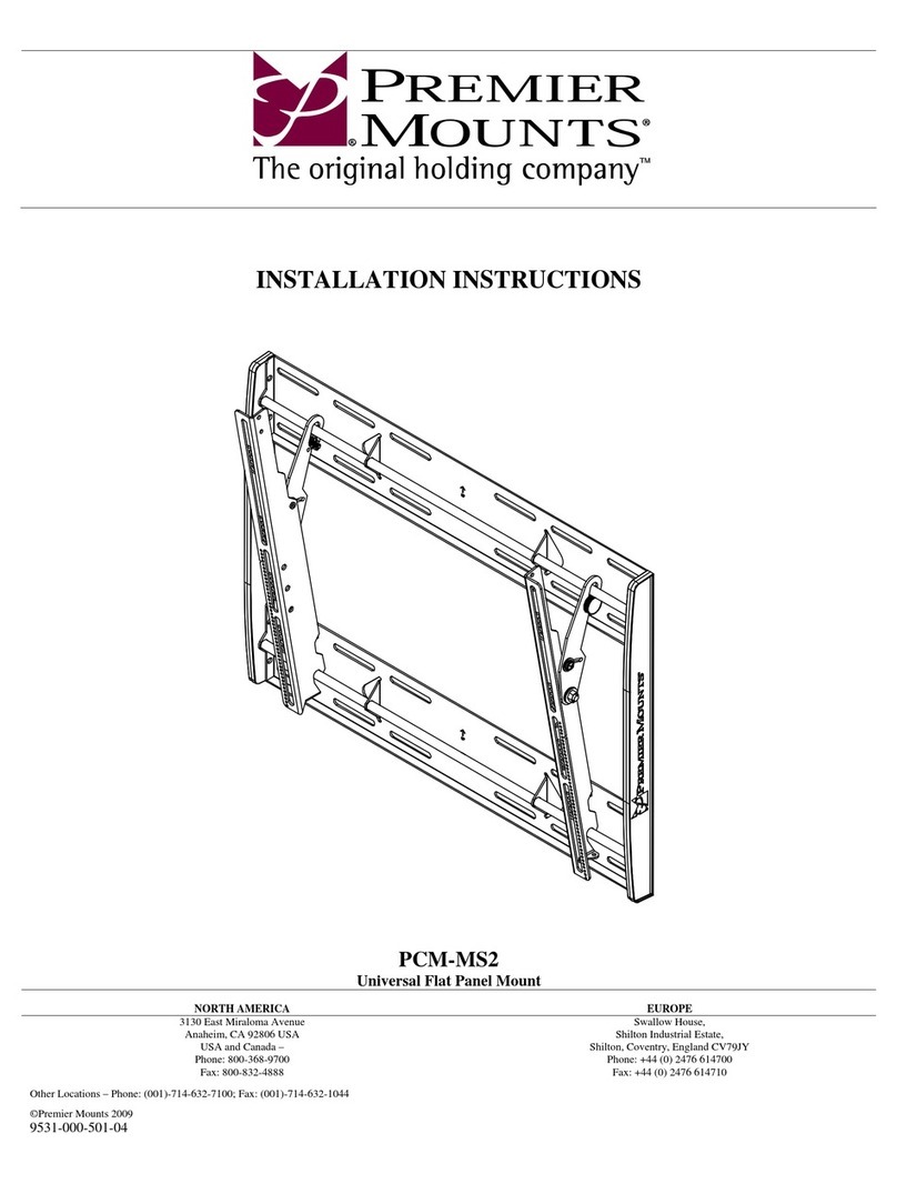 Premier Mounts PCM-MS2 installation instructions