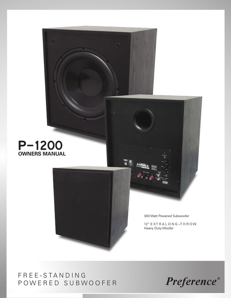 Preference P-1200 owner's manual