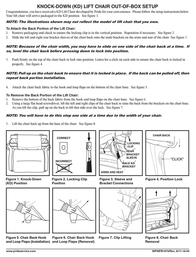 Pride Mobility Knock-Down Lift Chair KD Setup guide