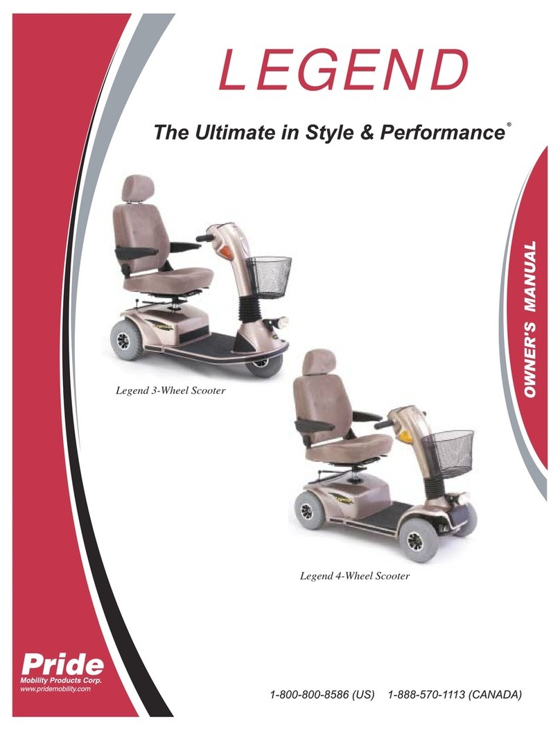 Pride Mobility Legend 3-Wheel Scooter User manual Pride Mobility Legend 3-Wheel Scooter User manual