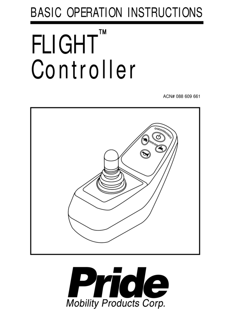 Pride Mobility Controller Flight Basic operation instructions