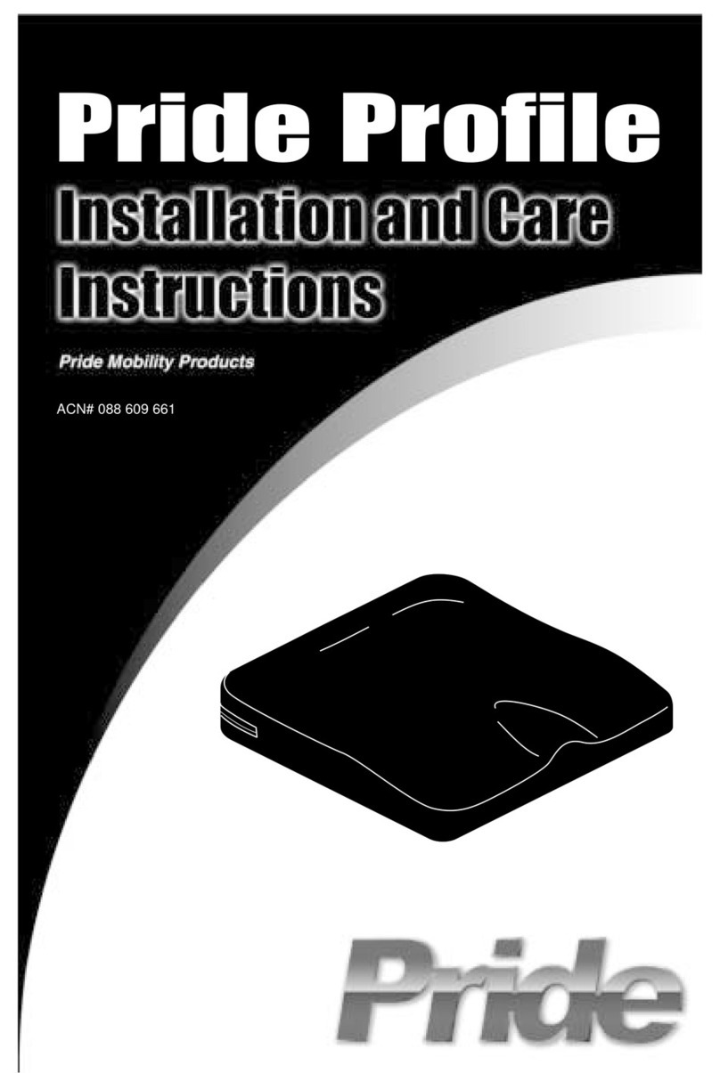 Pride Mobility Pride Profile INFMANU2127 Installation and care guide
