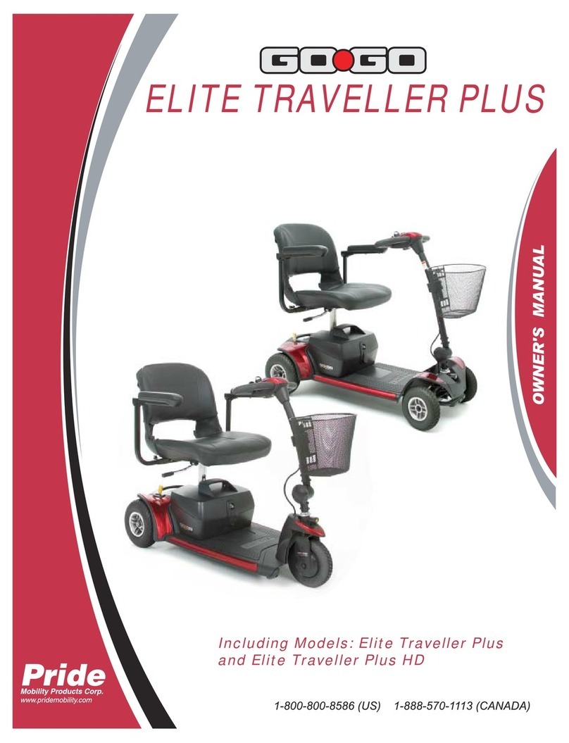 Pride Mobility Traveller Plus owner's manual