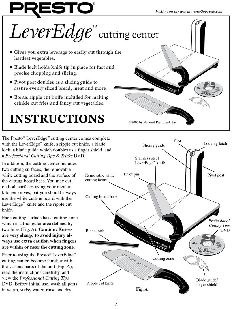 Presto LeverEdge Knife instructions Presto LeverEdge Knife instructions