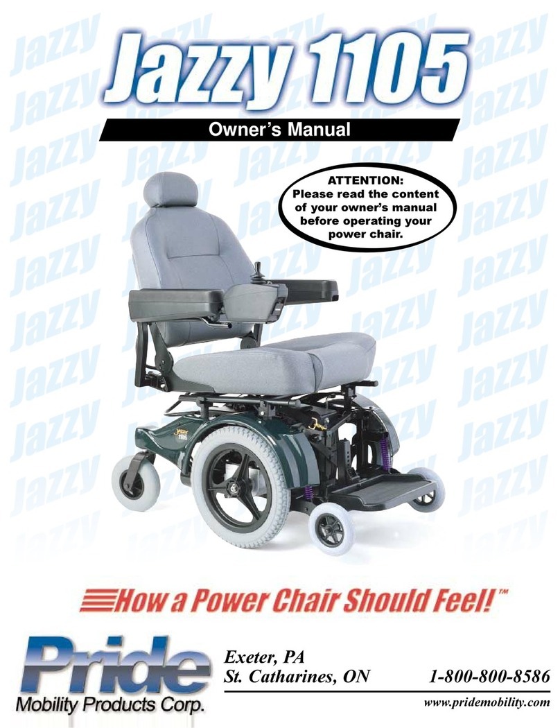 Pride Jazzy 1105 User manual