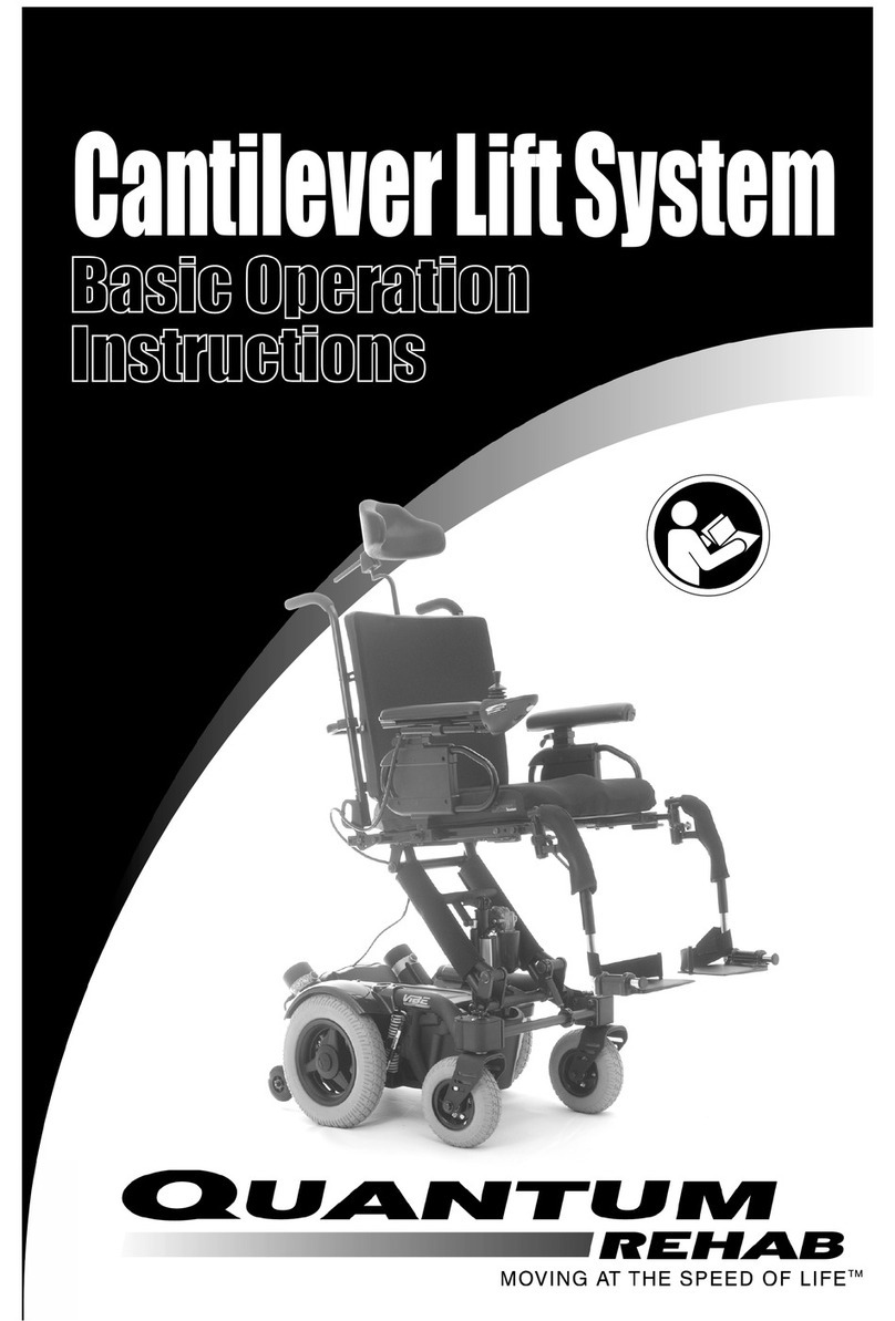 Quantum Rehab Cantilever Lift System operation instruction