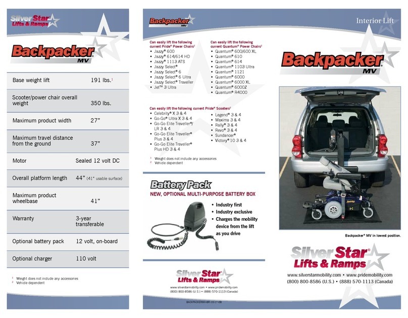 SilverStar Backpacker MV Specifications