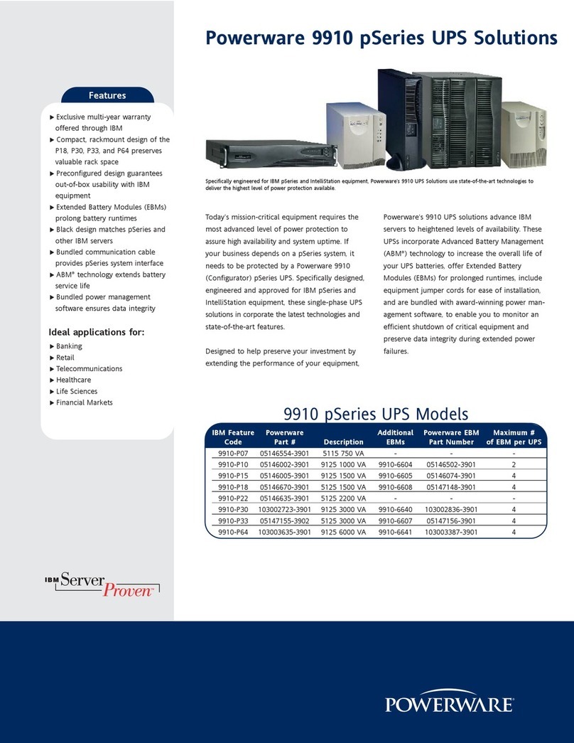 Powerware 9910 p Series Brochure & specs