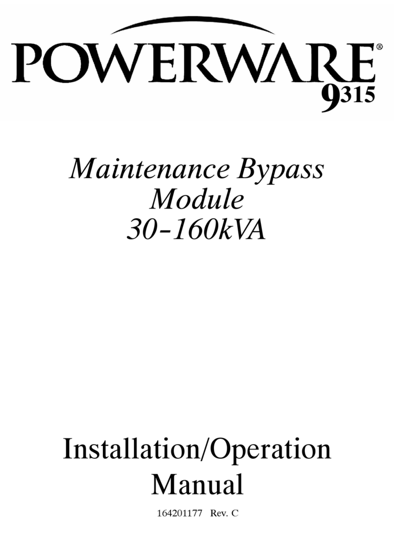 Powerware 30-160kVA User manual Powerware 30-160kVA User manual