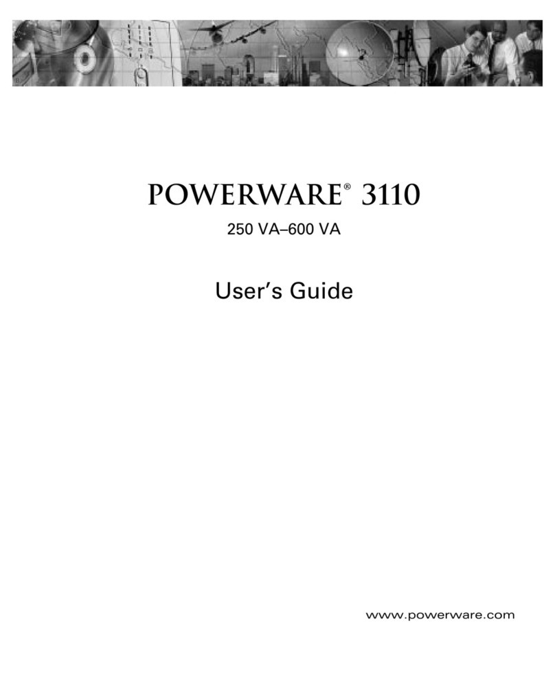 Powerware 3110 User manual