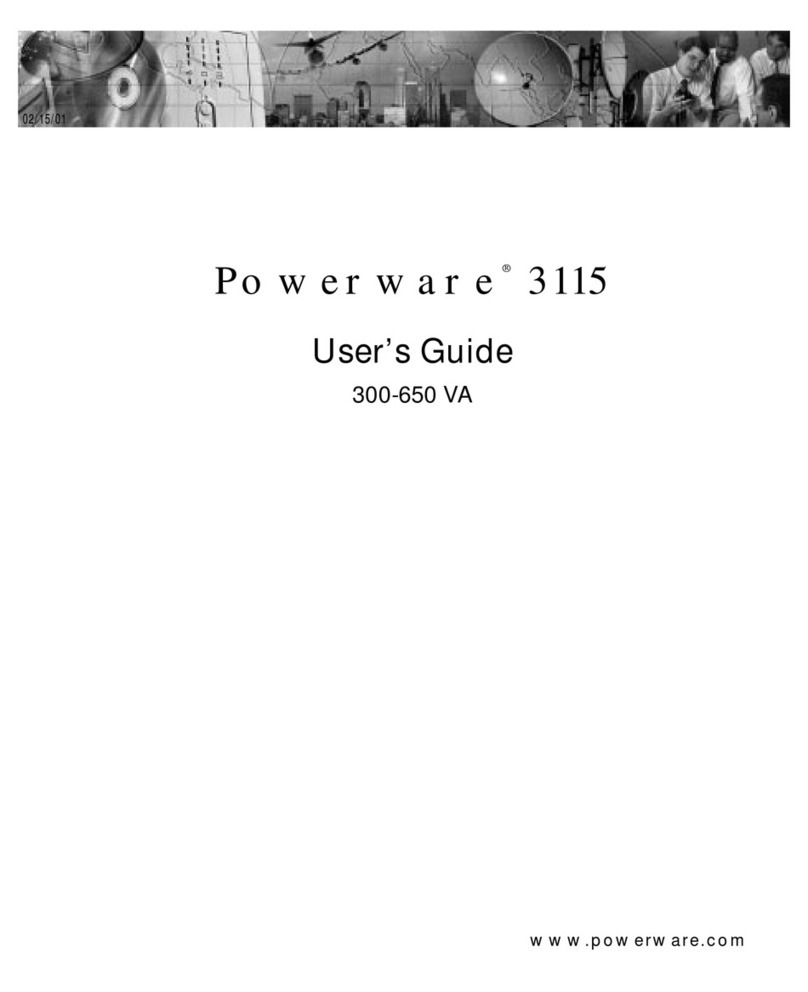 Powerware 3115 User manual Powerware 3115 User manual