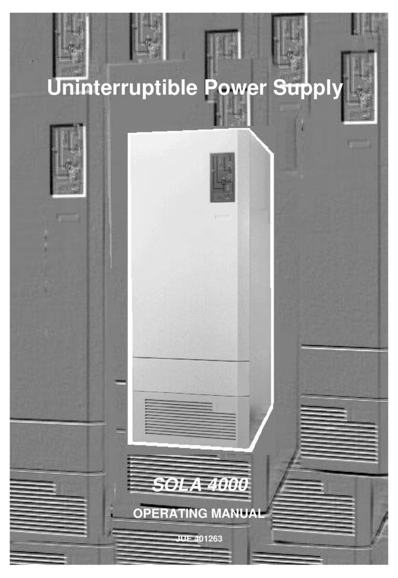 Sola Uninterruptible Power Supply SOLA 4000 operating manual