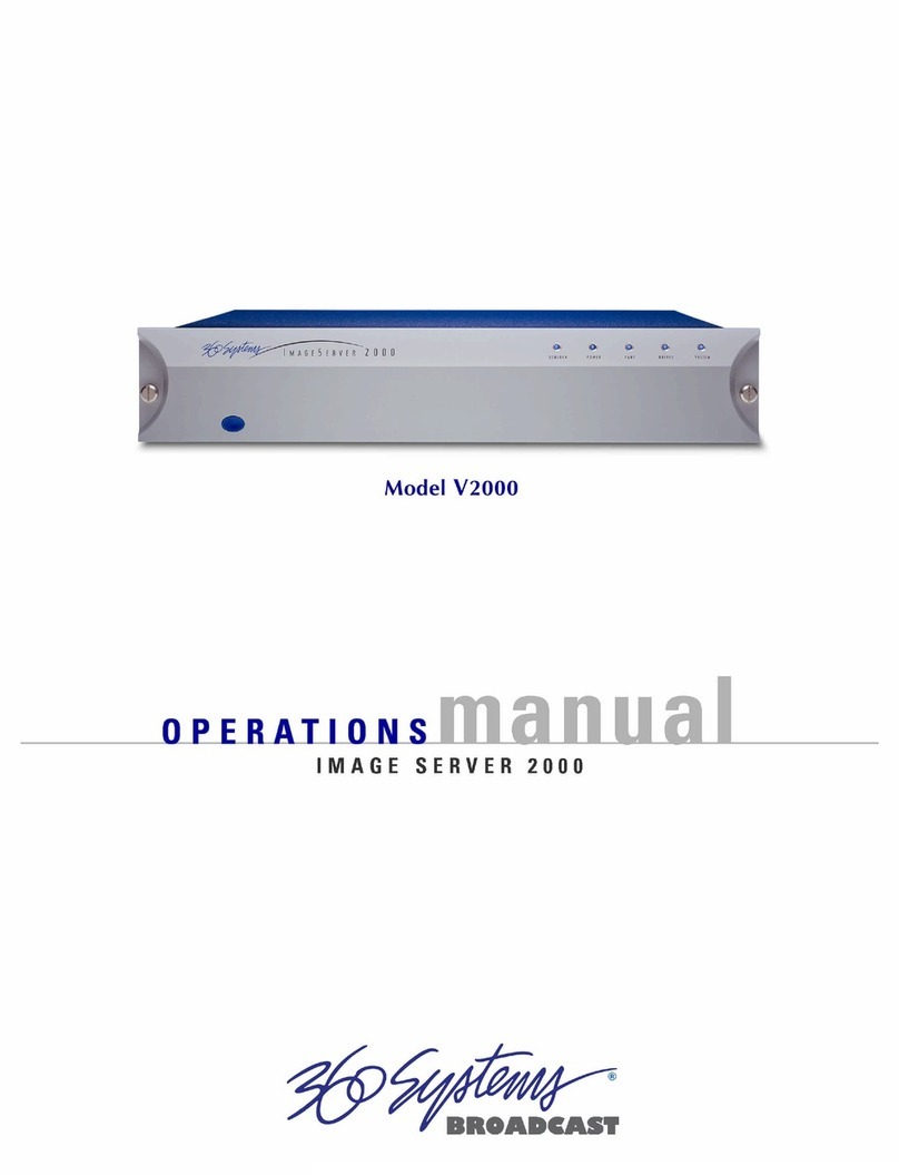 360 Systems Model V-2000B Operation manual