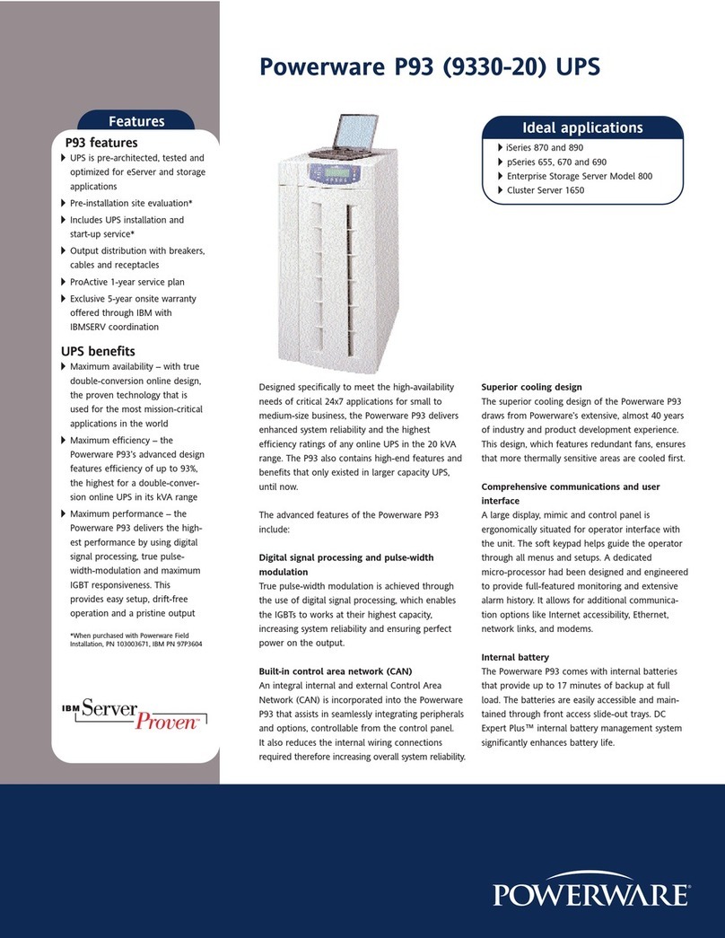 Powerware P93 User manual