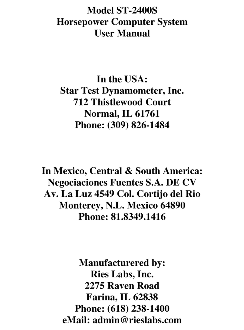 Ries Labs Horsepower Computer System ST-2400S user manual Ries Labs Horsepower Computer System ST-2400S user manual