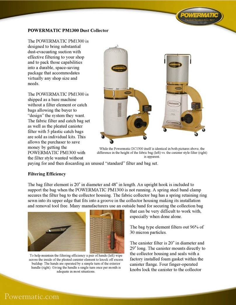 Powermatic PM1300 Specification sheet